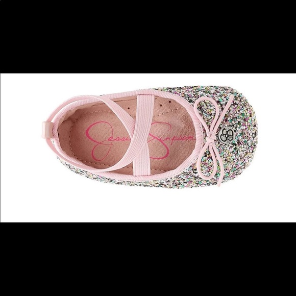 Jessica Simpson toddler sparkly ballet flats 3 - Picture 6 of 8